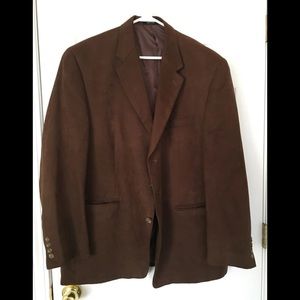 Chaps Suede Brown Coat